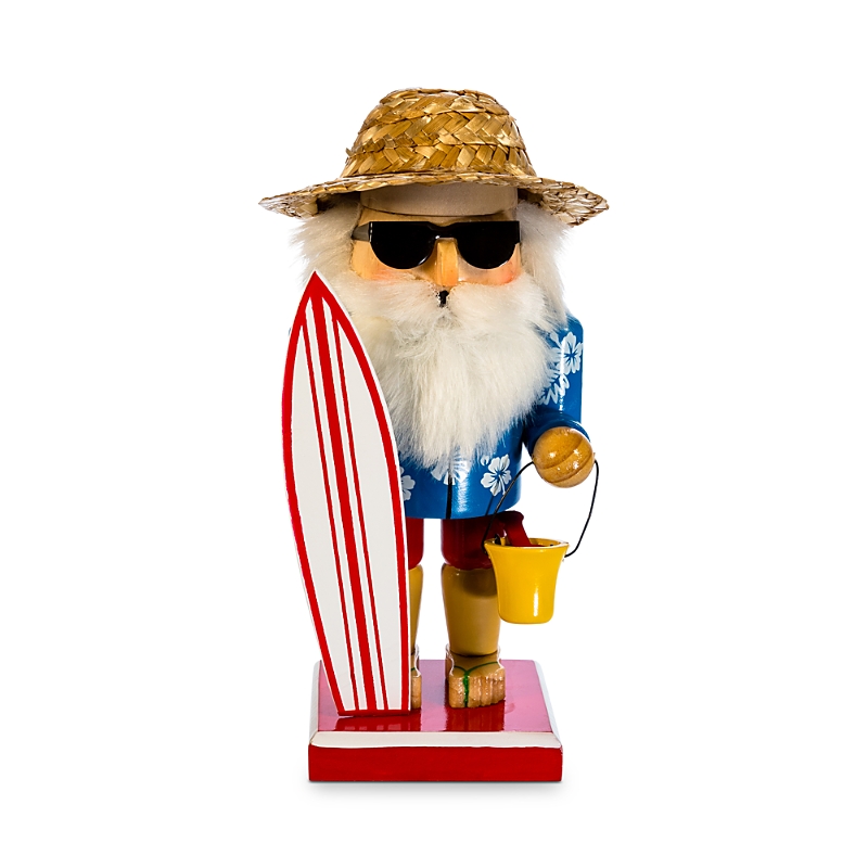 Kurt Adler 8 Surfer Santa Nutcracker In Multi