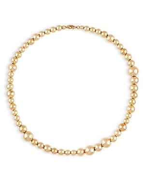 Shop Alexa Leigh Mixed Ball Bead Necklace In 14k Gold Filled, 15