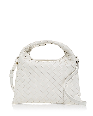 Bottega Veneta Small Leather Hop Cross-body Bag In Naturale