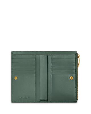 Bottega Veneta Medium Intrecciato Leather Bifold Zip Wallet