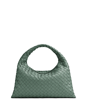 Bottega Veneta Hop Small Shoulder Bag In Aloe/brass