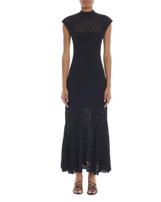 Lanvin - Long Dress In Lace Effect Knit