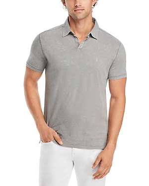 John Varvatos Marble Wash Polo In Med Gray