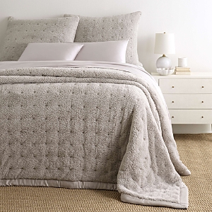 Annie Selke Marshmallow Fleece Puff Coverlet, Full/queen In Grey