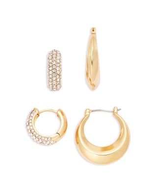 AQUA - Pav&eacute; Hoop Earring Set