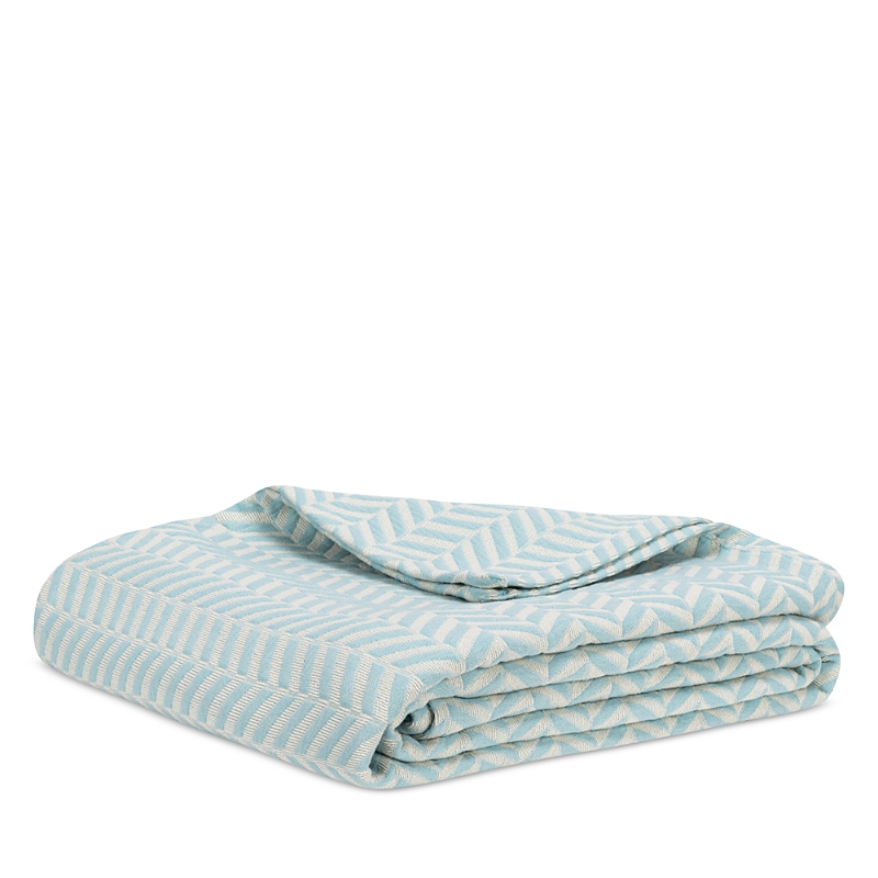 Lands Downunder Chevron Quilted Blanket In Light Blue