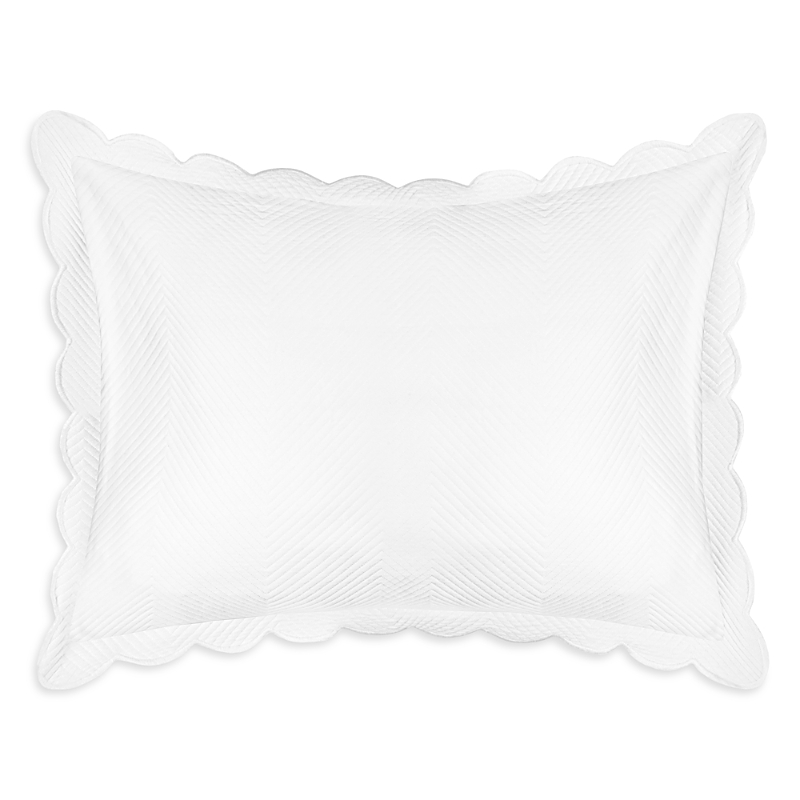 Lands Downunder Scallop Lattice Coverlet Sham In White