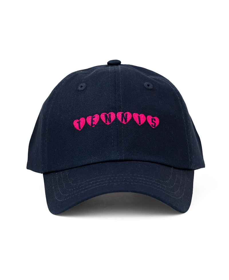 Ame & Lulu Girls' Tennis Hearts Camper Hat - Little Kid, Big Kid In Navy