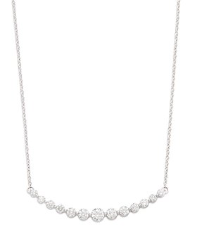 Bloomingdale's - Diamond Graduated Curved Bar Necklace in 18K White Gold, 2.0 ct. t.w.