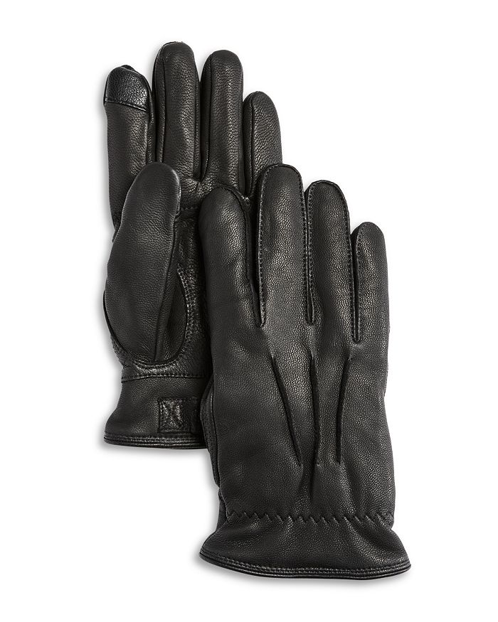UGG® Men's 3 Point Leather Gloves Bloomingdale's