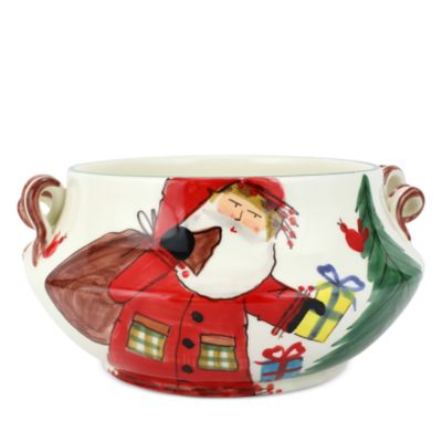 VIETRI - Old St. Nick Cachepot with Gifts