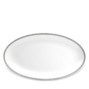 L'Objet Soie Tresse Platinum Oval Platter, Large
