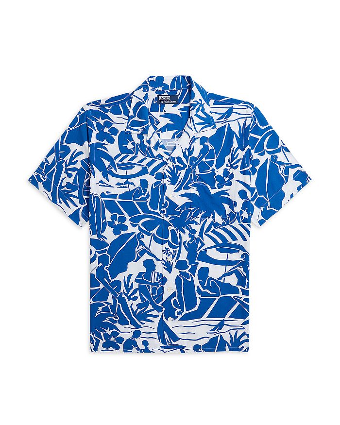 Polo Ralph Lauren Beach Print Classic Fit Button Down Camp Shirt ...