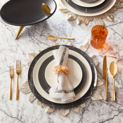 Kelly Behun Brown Leaf Flat Platter on Stand