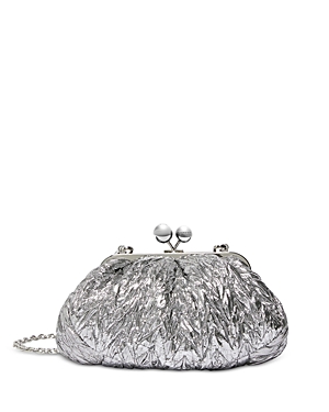 Shop Weekend Max Mara Danza Small Chain Strap Pasticcino Bag In Silver