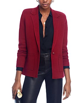 Lauren Ralph Lauren Blazer Jacket Women's Size 4 Wool Blend Burgundy Wine  Red