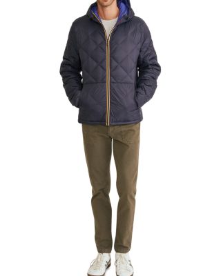 Midweight Quilted Zip Front Hooded Jacket