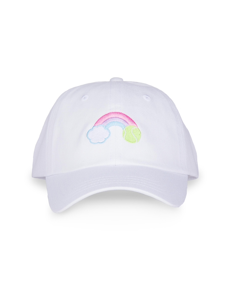 AME & LULU GIRLS' PASTEL RAINBOW TENNIS CAMPER KIDS HAT - LITTLE KID, BIG KID