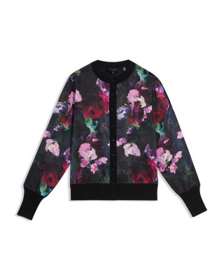 Ted Baker Printed Woven Front Cardigan | Bloomingdale's