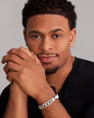 Men's 18K Yellow Gold & Sterling Silver Krunch Crest Twist Curb Link Bracelet - Exclusive