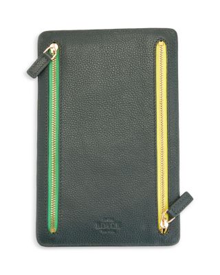 Leather RFID-Blocking Four Zip Organizer Travel Case