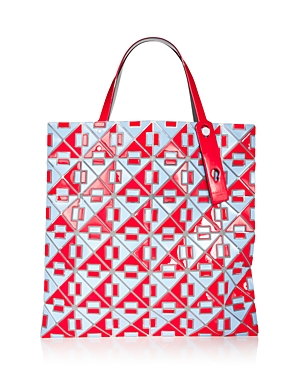 Shop Bao Bao Issey Miyake Connect Tote In Red/ice Blue