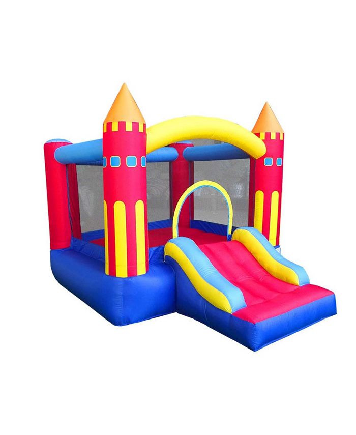 Pogo Bounce House Backyard Kids Inflatable Bounce House Castle with Slide for Kids Backyard