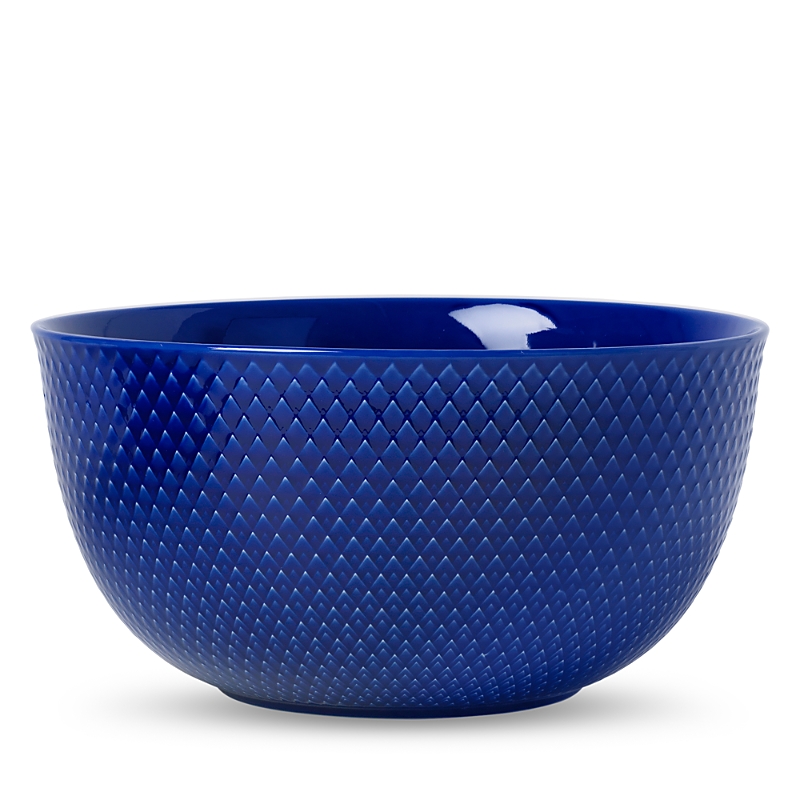 Rosendahl Lyngby Porcelain Rhombe Color Serving Bowl, Dark Blue In Blue