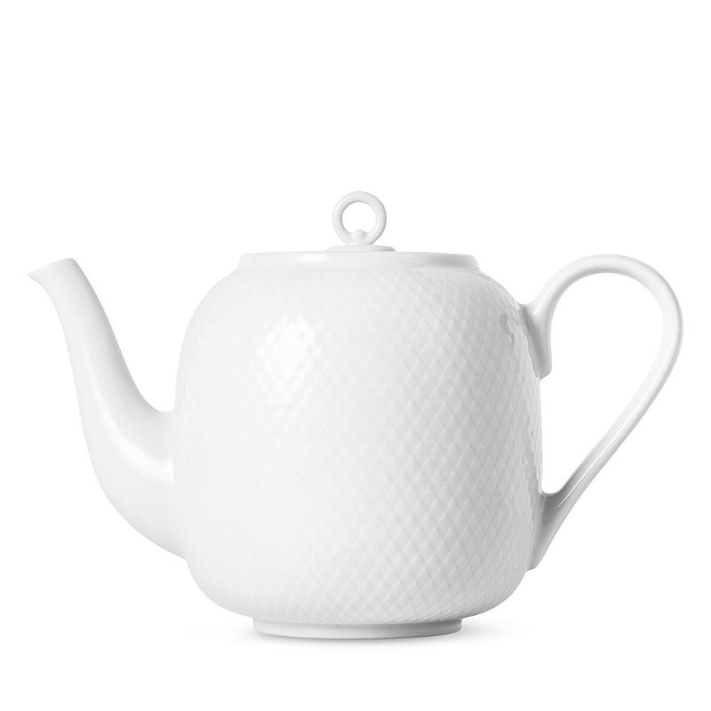 Rosendahl Lyngby Porcelain Rhombe Teapot, White In White