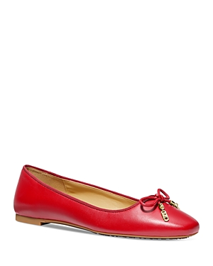 Michael Kors Michael Women's Nori Slip On Ballet Flats In Crimson