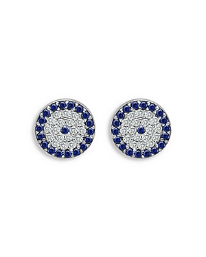 Aqua Evil Eye Stud Earrings - 100% Exclusive In Blue/silver