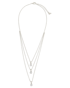 Shop Sterling Forever Gia Layered Necklace, 20 In Silver