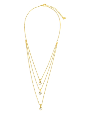 Shop Sterling Forever Gia Layered Necklace, 20 In Gold