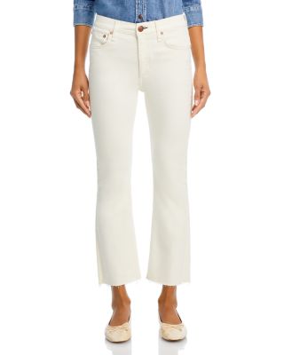 Peyton High Rise Ankle Bootcut Jeans in Ecru