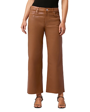 Rosie High Rise Wide Leg Jeans in Coated Caramel