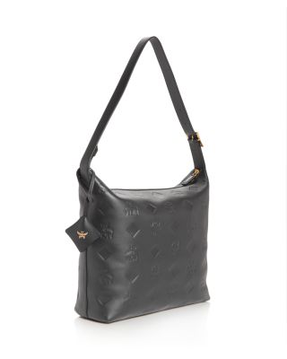 Large Aren Maxi Monogram Leather Shoulder Bag