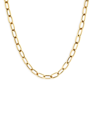 14K Yellow Gold Open Link Chain Necklace, 18