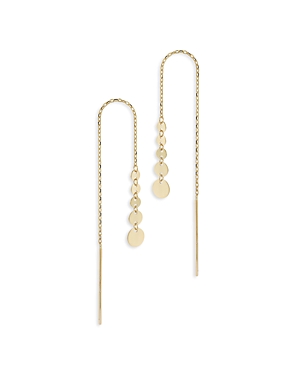 Moon & Meadow 14k Yellow Gold Polished Graduated Disc Threader Earrings