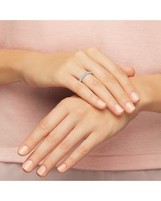 Rare Pavé Stack Ring in Rhodium Plated