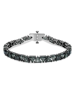 Swarovski - Matrix Black Triangle Crystal Flex Bracelet in Ruthenium Plated