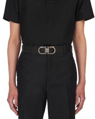Men's Double Gancini Reversible Leather Belt