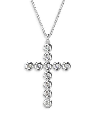 Insigne Crystal Cross Pendant Necklace, 15.75-18.5"
