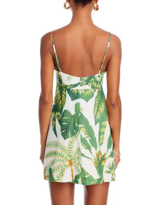 FARM Rio Tropical Forest Linen Mini Dress | Bloomingdale's Women