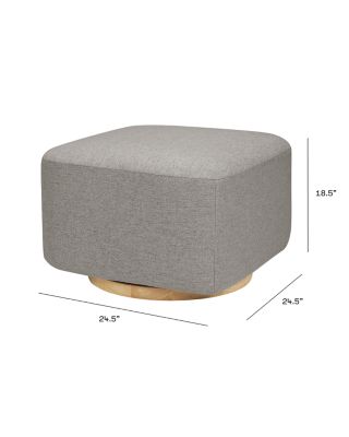 Kiwi Gliding Ottoman with Light Wood Base