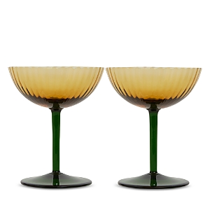 La Doublej Champagne Coupe Glasses, Set Of 2 In Giallo