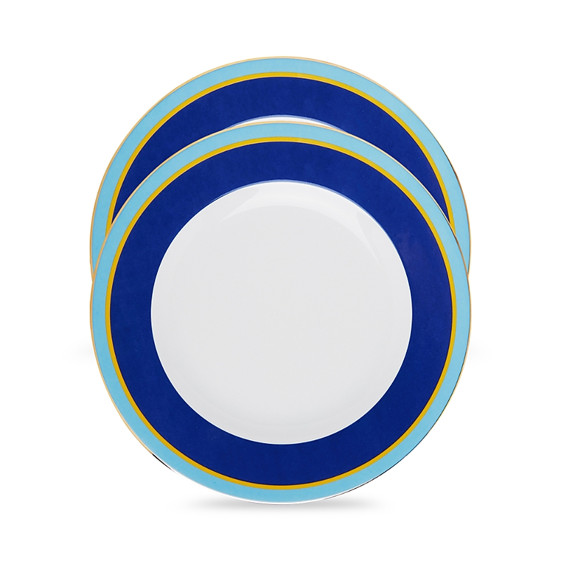 La Doublej Painted Trim Dinner Plates, Set Of 2