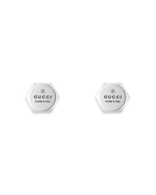 Gucci - Trademark Stud Earrings in 925 Sterling Silver