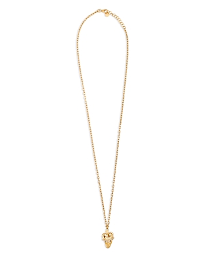 Shop Philipp Plein 3d $kull Gold Tone Chain Necklace, 29