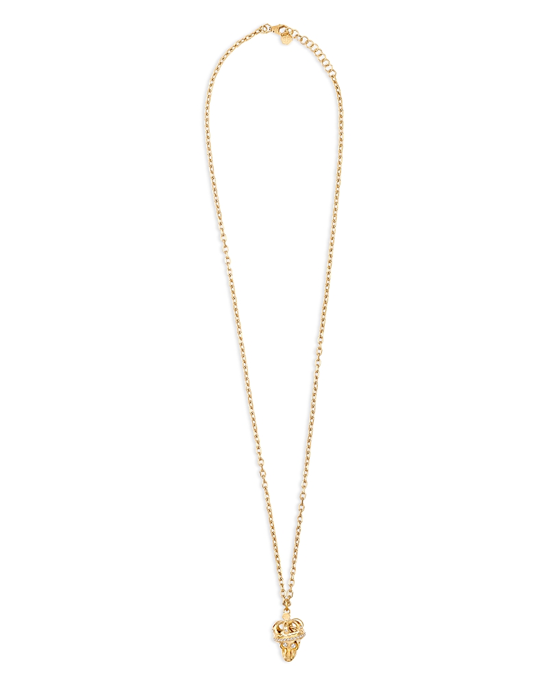 Philipp Plein Gold-tone Ip Stainless Steel 3d Crowned $kull Cable Chain 29-1/2" Pendant Necklace In Gold