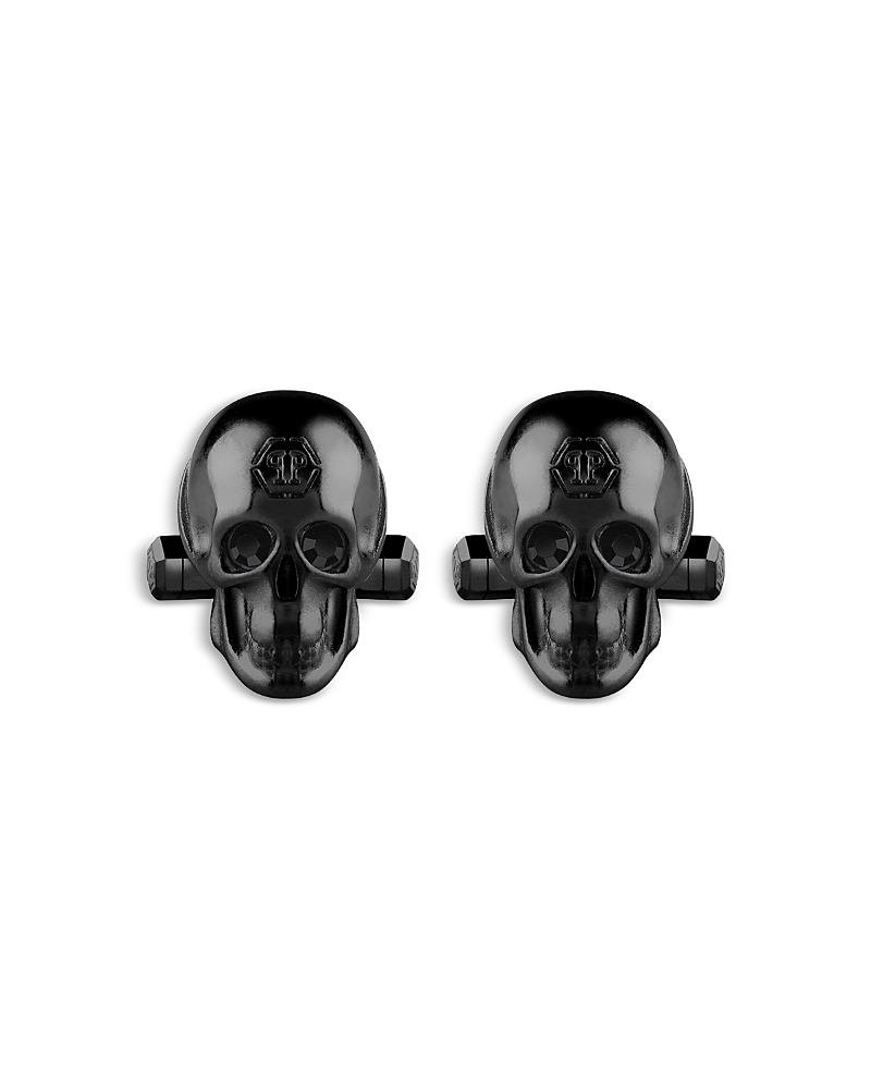 PHILIPP PLEIN 3D $KULL BLACK CUFFLINKS